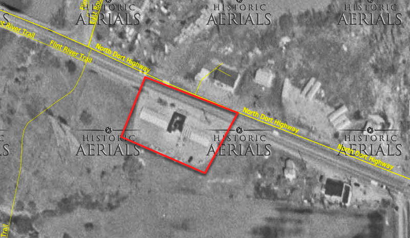 Aunt Ninas Drive-In - 1967 Aerial (newer photo)